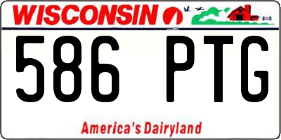 WI license plate 586PTG