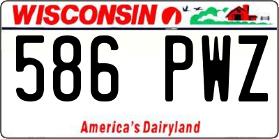 WI license plate 586PWZ