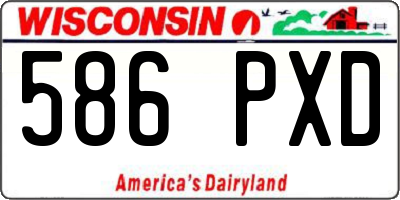 WI license plate 586PXD