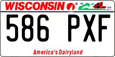 WI license plate 586PXF