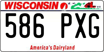 WI license plate 586PXG