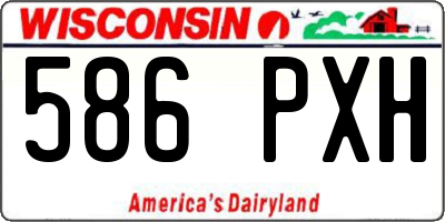 WI license plate 586PXH