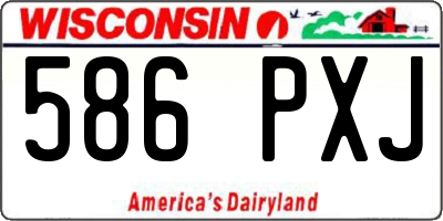 WI license plate 586PXJ