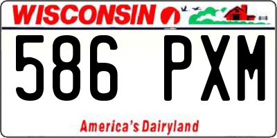 WI license plate 586PXM