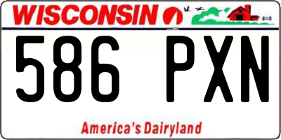 WI license plate 586PXN