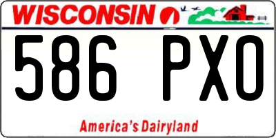 WI license plate 586PXO