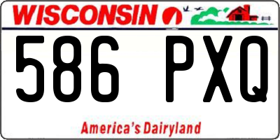 WI license plate 586PXQ