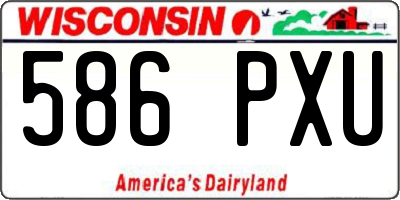 WI license plate 586PXU