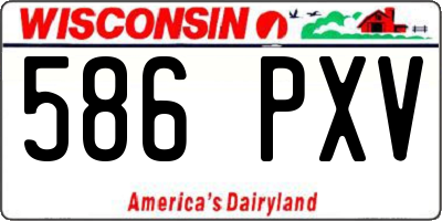 WI license plate 586PXV