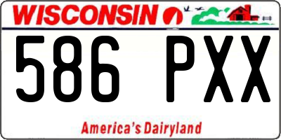 WI license plate 586PXX