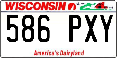 WI license plate 586PXY