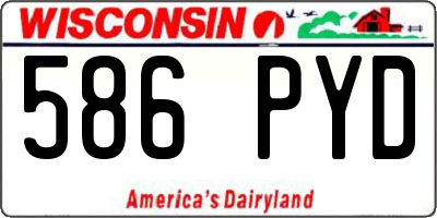 WI license plate 586PYD