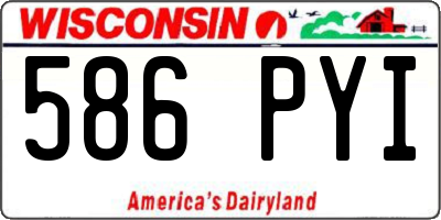 WI license plate 586PYI