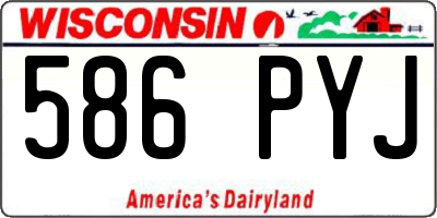 WI license plate 586PYJ