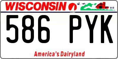 WI license plate 586PYK