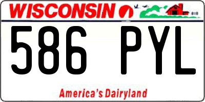 WI license plate 586PYL
