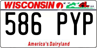 WI license plate 586PYP