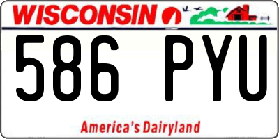 WI license plate 586PYU
