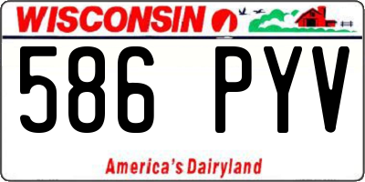 WI license plate 586PYV