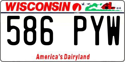 WI license plate 586PYW