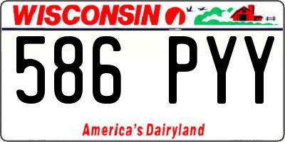 WI license plate 586PYY