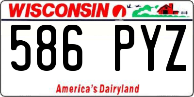 WI license plate 586PYZ