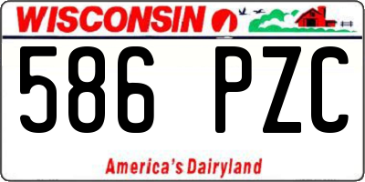 WI license plate 586PZC