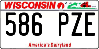 WI license plate 586PZE