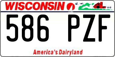 WI license plate 586PZF