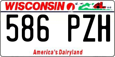 WI license plate 586PZH