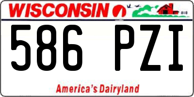 WI license plate 586PZI