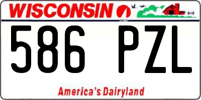 WI license plate 586PZL