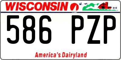 WI license plate 586PZP