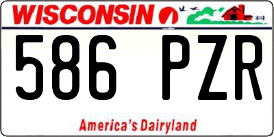 WI license plate 586PZR