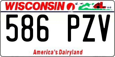 WI license plate 586PZV