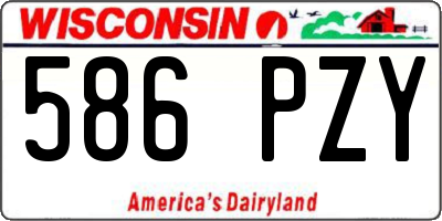 WI license plate 586PZY