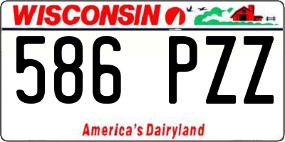 WI license plate 586PZZ