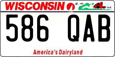 WI license plate 586QAB