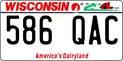 WI license plate 586QAC
