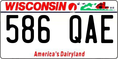 WI license plate 586QAE