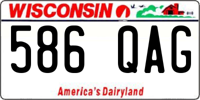 WI license plate 586QAG