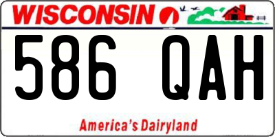 WI license plate 586QAH