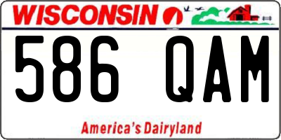 WI license plate 586QAM