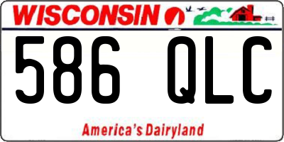 WI license plate 586QLC
