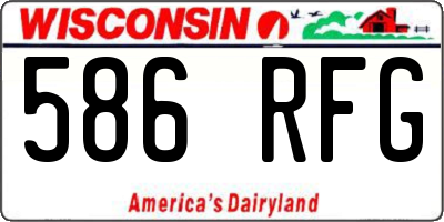 WI license plate 586RFG