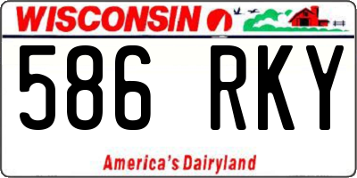 WI license plate 586RKY