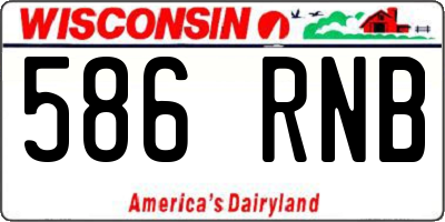 WI license plate 586RNB