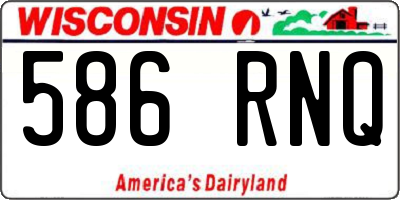 WI license plate 586RNQ
