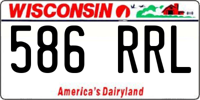 WI license plate 586RRL