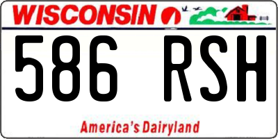WI license plate 586RSH